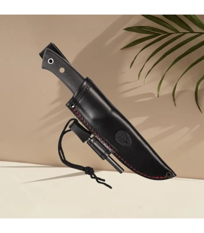 Cuchillo Muela Viking micarta con pedernal ⚔️