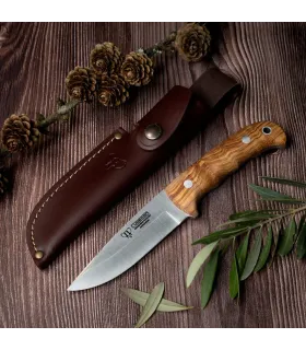 Cuchillo de caza mango olivo, hoja 11 cms. ⚔️