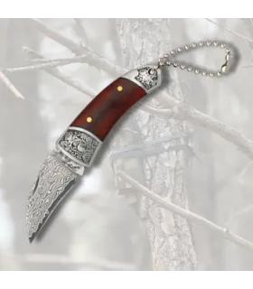 Schlüsselanhänger-Messer Damastklinge, Wenge-Griff ⚔️
