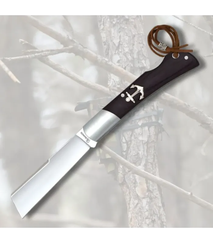 Couteau Albainox lame point coupée, noire (18 cm.) ⚔️