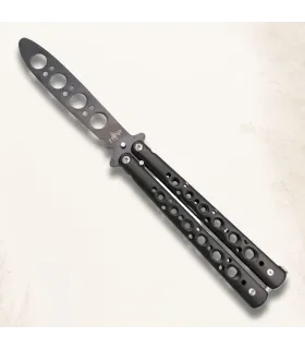 Couteau noir éventail pratique sans filo ⚔️