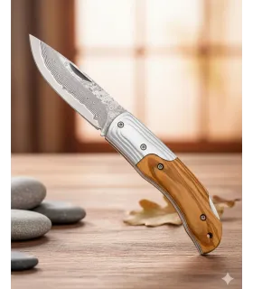 Markkniv fra Albainox med damaskusstålblad (17,50 cm.) ⚔️