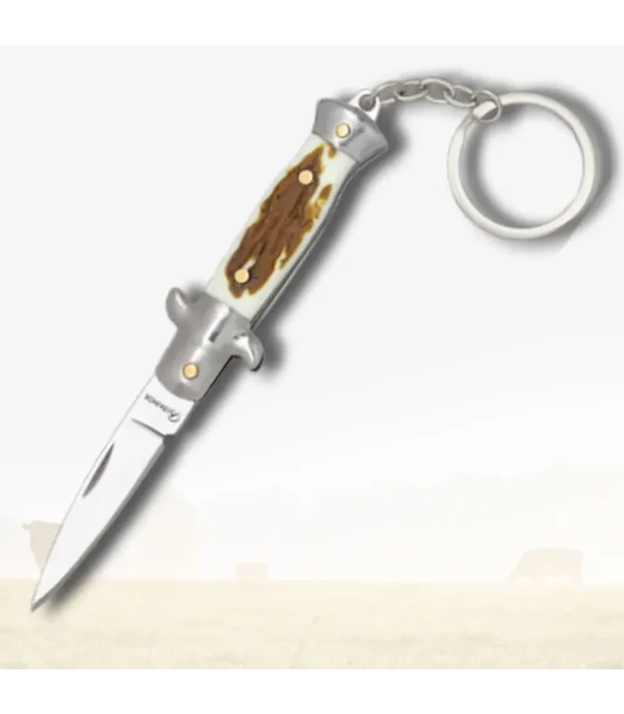 Albinox zakmesje met zakmes van imitatie hertenkop (10,4 cm.) ⚔️