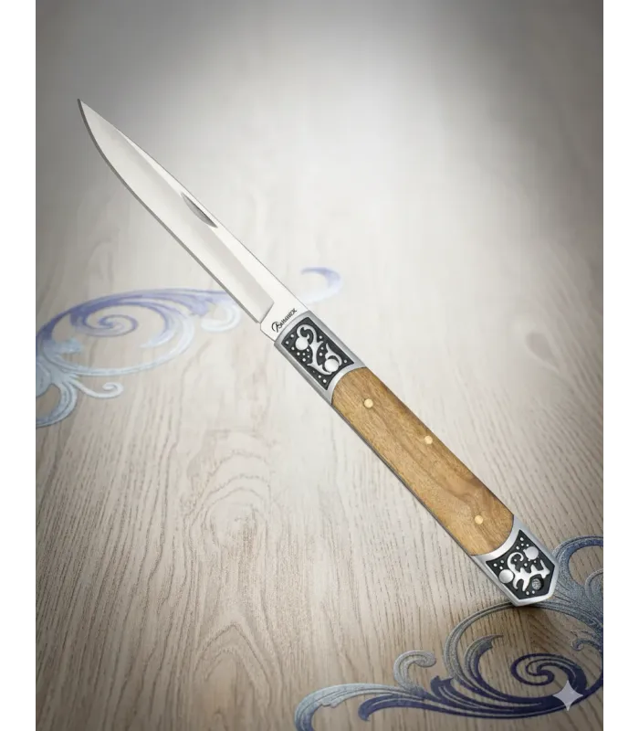 Navaja de campo Albainox mango madera olivo decorado (18,60 cm.) ⚔️