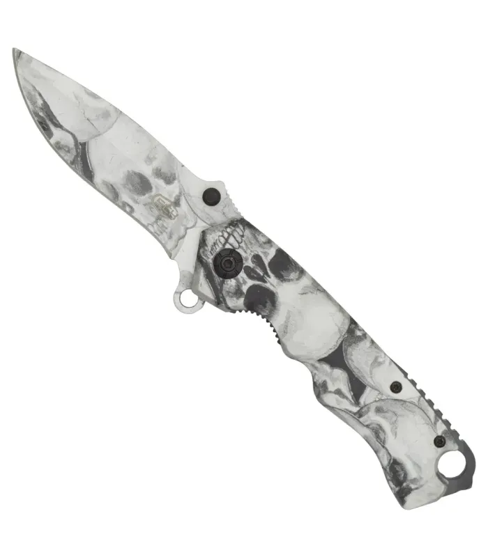Skull Pocket Knife SCK with Thumb Button ⚔️