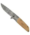 Coltello pieghevole SCK con lama imitazione motivo Damasco ⚔️