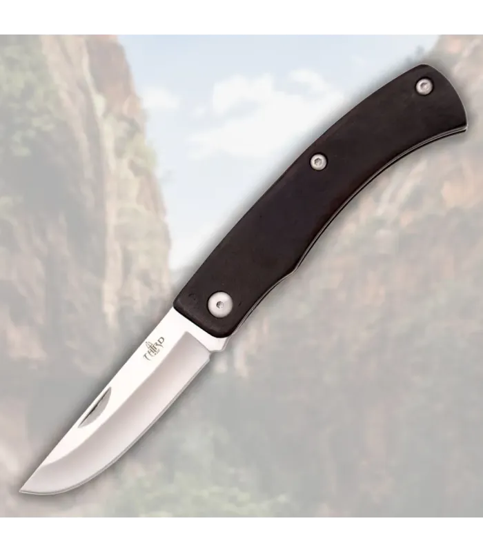 Third brand pocket knife with ebony wood handle (20.3 cm) ⚔️