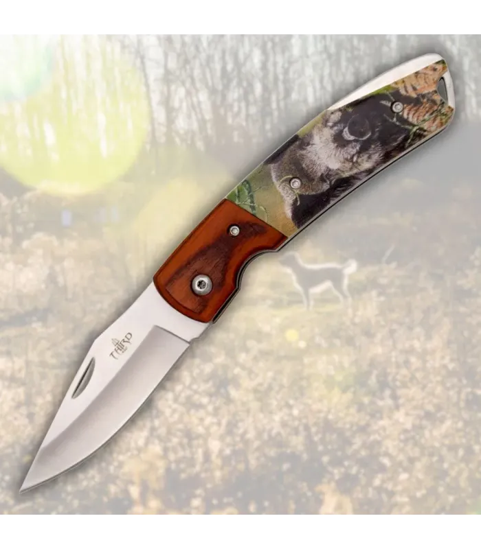 Third brand knife with decorated 3D Wild Boar handle (19.2 cm) ⚔️