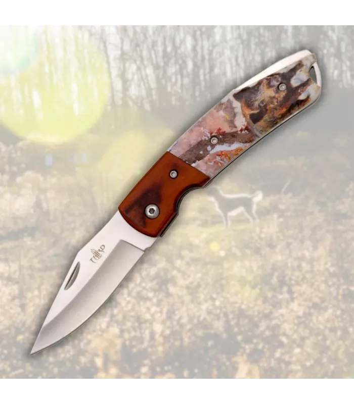 Navaja marca Third mango decorado 3D Jabalí (19,2 cm) ⚔️