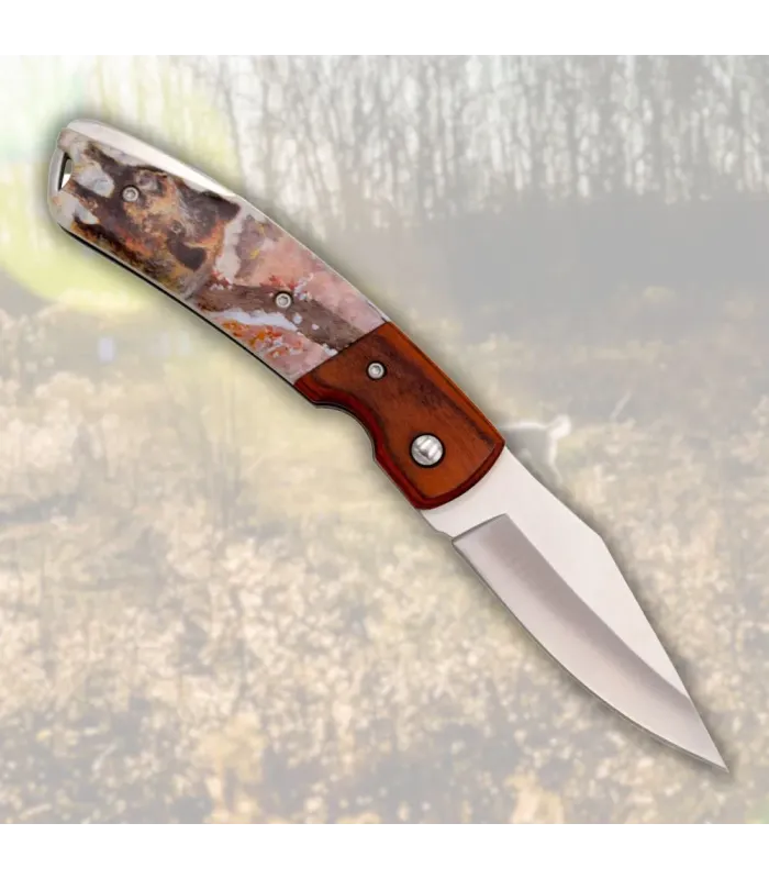 Third-mærke lommekniv med 3D-dekoreret vildsvin (19,2 cm) ⚔️