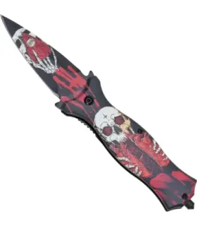 Stiletto Nightmare II lommekniv med glasskårbrækkerspids (9 cm.) ⚔️