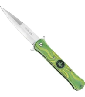 Taschenmesser Marijuana mit ABS-Griff (9,5 cm) ⚔️