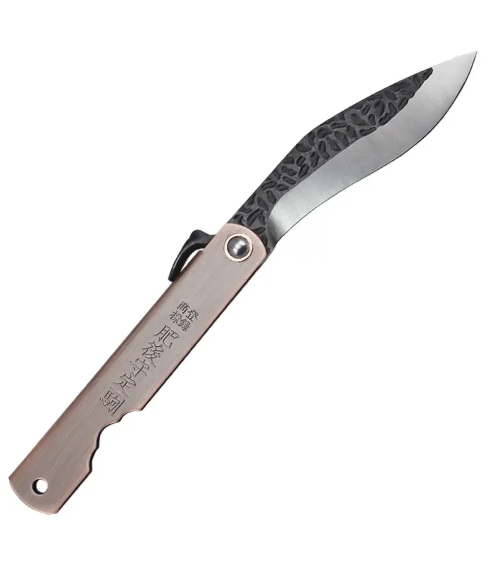 Couteau Third Higonokami N17-6, manche en cuivre (16,5 cm). ⚔️
