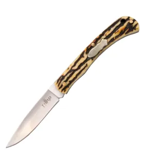 Coltello Third modello N21, manico in imitazione di corno di cervo (15,6 cm). ⚔️