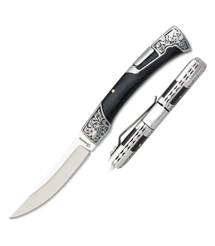 Coltello marca Albainox resina nera decorata (21,3 cm.) ⚔️