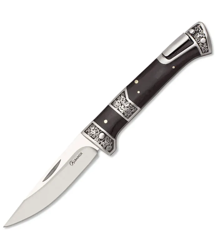 Navaja marca Albainox estamina negra decorada (20,5 cm.) ⚔️