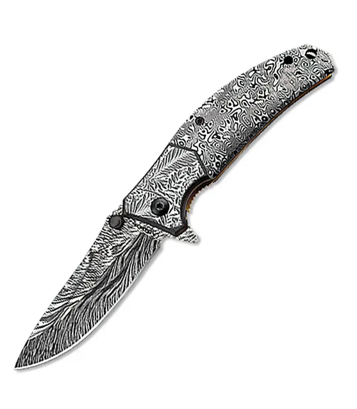Zakmes van het merk Albainox met 3D Damasco-gravure (20 cm.) ⚔️