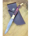 Damasco steel pocket knife in Laguiole style with sheath (22 cm.) ⚔️