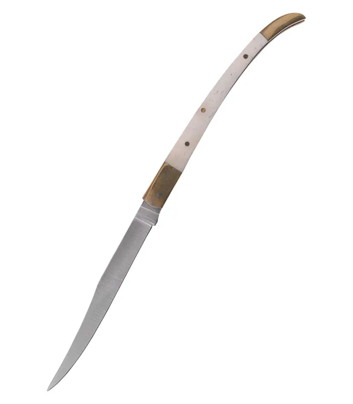 Navaja arabe mango de hueso con funda (23 cm.) ⚔️