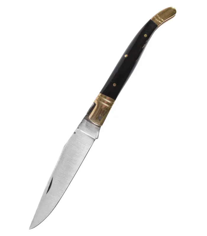 Arabische zakmes van staal met leren schede (22 cm.) ⚔️