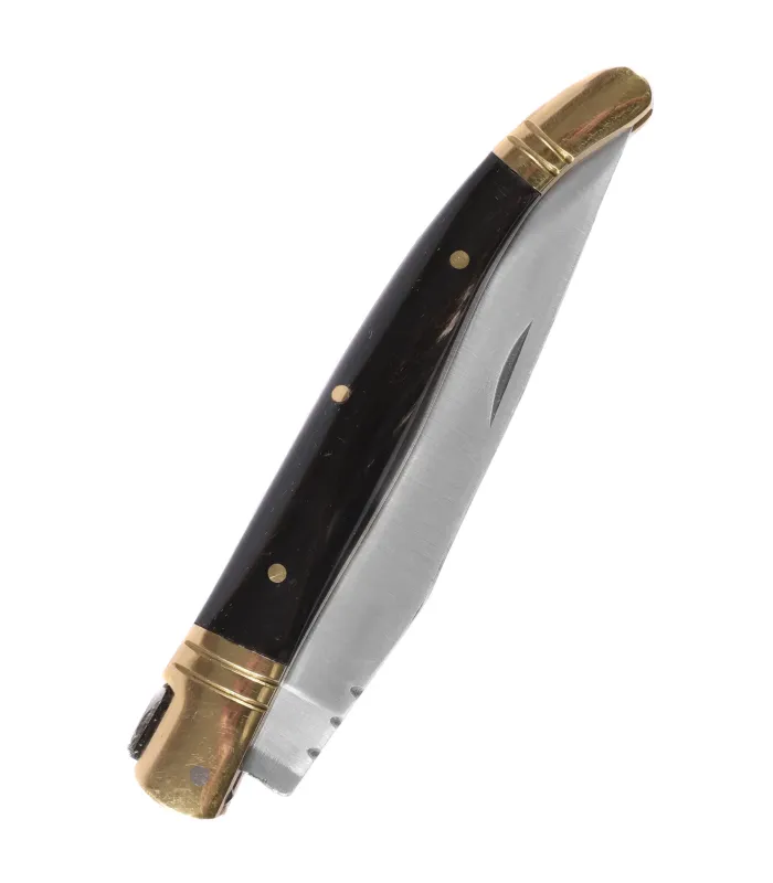 Arabische zakmes van staal met leren schede (22 cm.) ⚔️