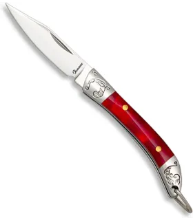 Canivete marca Albainox acrílico vermelho (5,20 cm) ⚔️