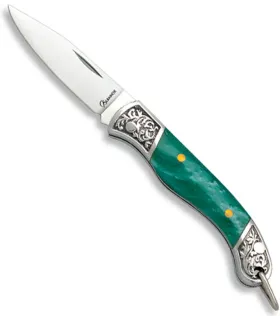 Green acrylic brand Albainox knife (4.20 cm) ⚔️