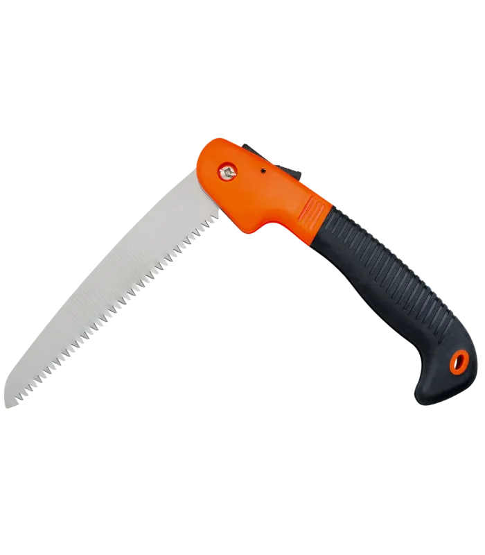 Seghetto pieghevole marca Albainox, manico nero-arancione (40,5 cm). ⚔️