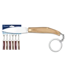 Albainox nøglekniv med nøglering, assorterede farver (11,3 cm.) ⚔️