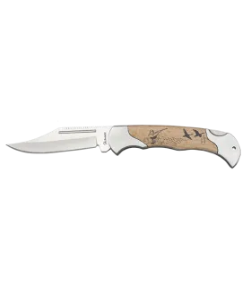 Navaja marca Albainox Cazador empuñadura madera natural (18,6 cm.) ⚔️