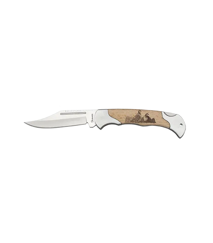 Coltello marca Albainox Quaglia impugnatura in legno naturale (18,6 cm.) ⚔️