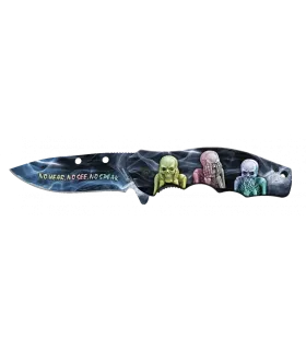 Taschenmesser mit 3 Totenköpfen (20 cm.) ⚔️