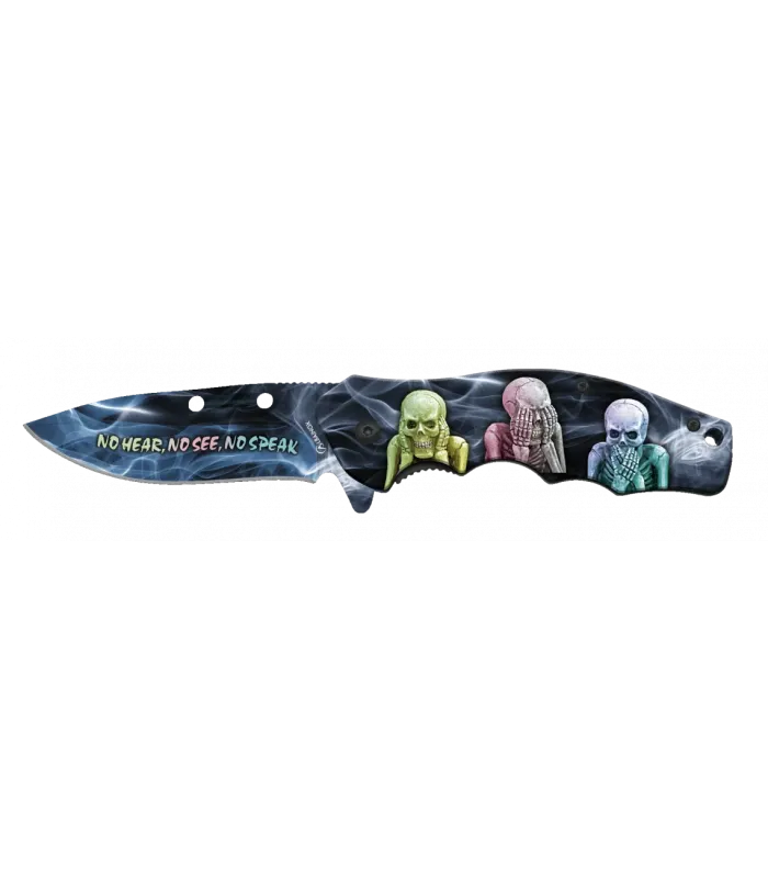 Zakmes met 3 schedels (20 cm.) ⚔️