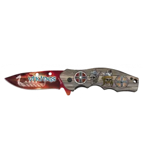 Pocket Knife with Vikings Skulls (20 cm.) ⚔️