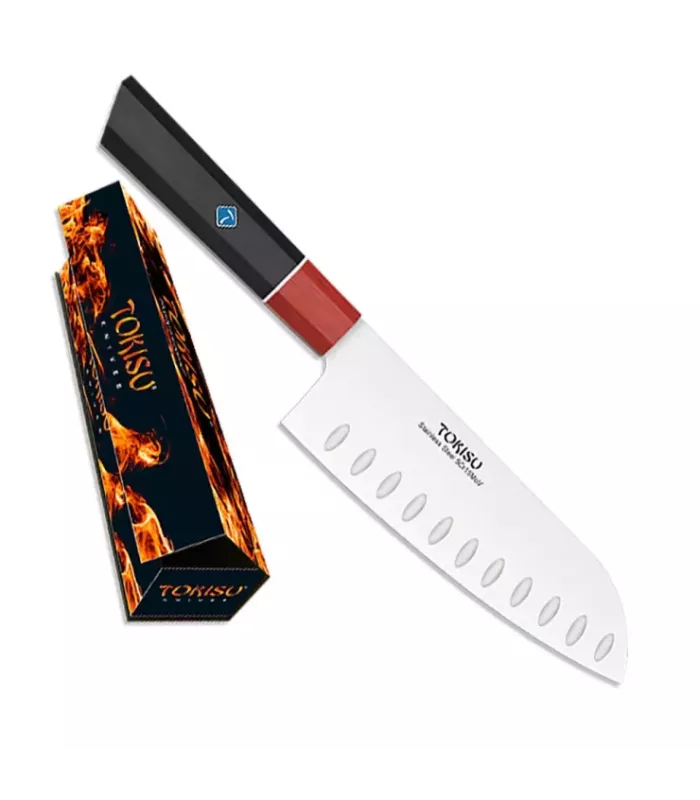 Faca de cozinha SANTOKU, cabo G10 da Tokisu (30 cm). ⚔️