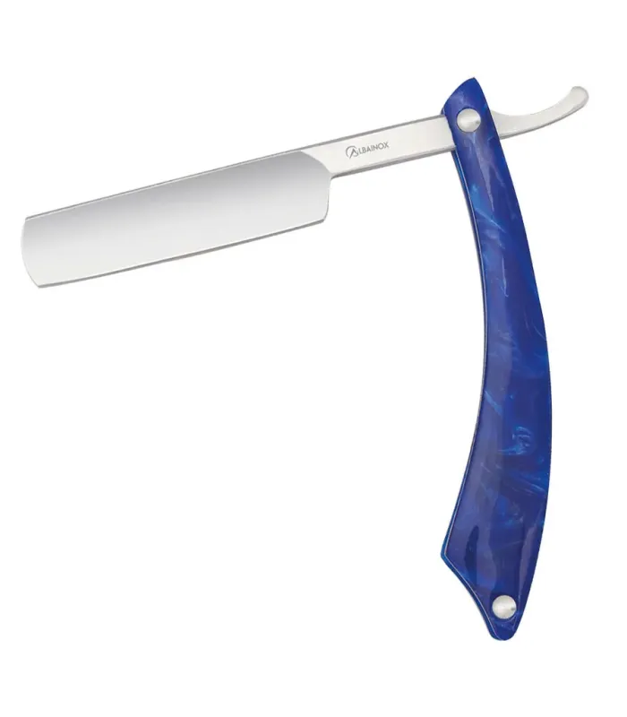 Navaja Barbera, cabo azul imitação de madrepérola (28,70 cm.) ⚔️