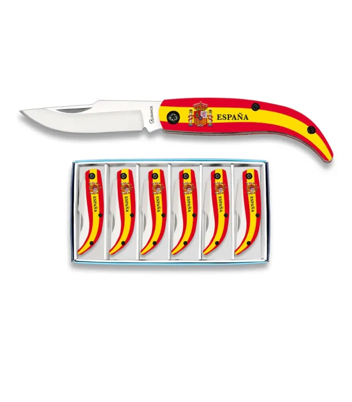 Sæt 6 knive med det spanske skjold, 14,50 cm. ⚔️