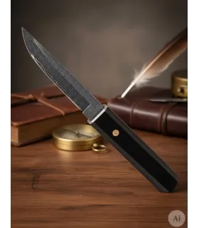 Cuchillo aventura Albainox hoja damasco envejecido (22 cm.) ⚔️