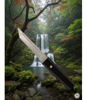 Cuchillo aventura Albainox hoja damasco tanto brillante (21,50 cm.) ⚔️