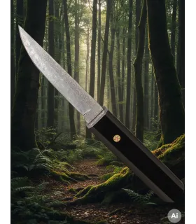 Cuchillo aventura Albainox hoja damasco brillante (21,50 cm.) ⚔️
