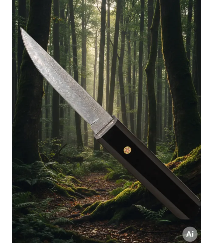 Cuchillo aventura Albainox hoja damasco brillante (21,50 cm.) ⚔️