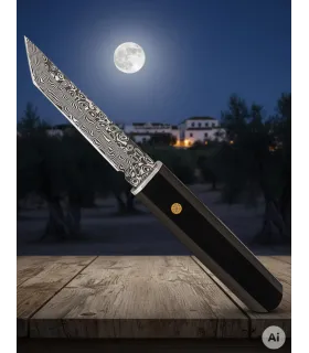 Cuchillo aventura Albainox hoja Tanto en Damasco (21,50 cm.) ⚔️