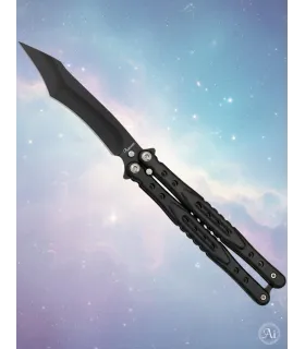 Albainox Black Steel Fan Knife (23.40 cm.) ⚔️