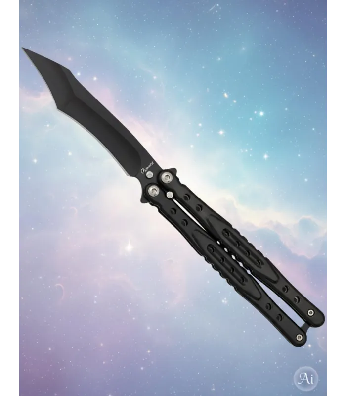 Navaja abanico Albainox acero negro (23,40 cm.) ⚔️