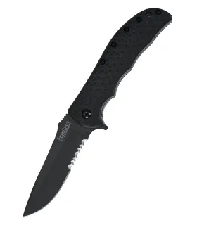 Navaja de bolsillo Kershaw Volt II, negra con sierra ⚔️