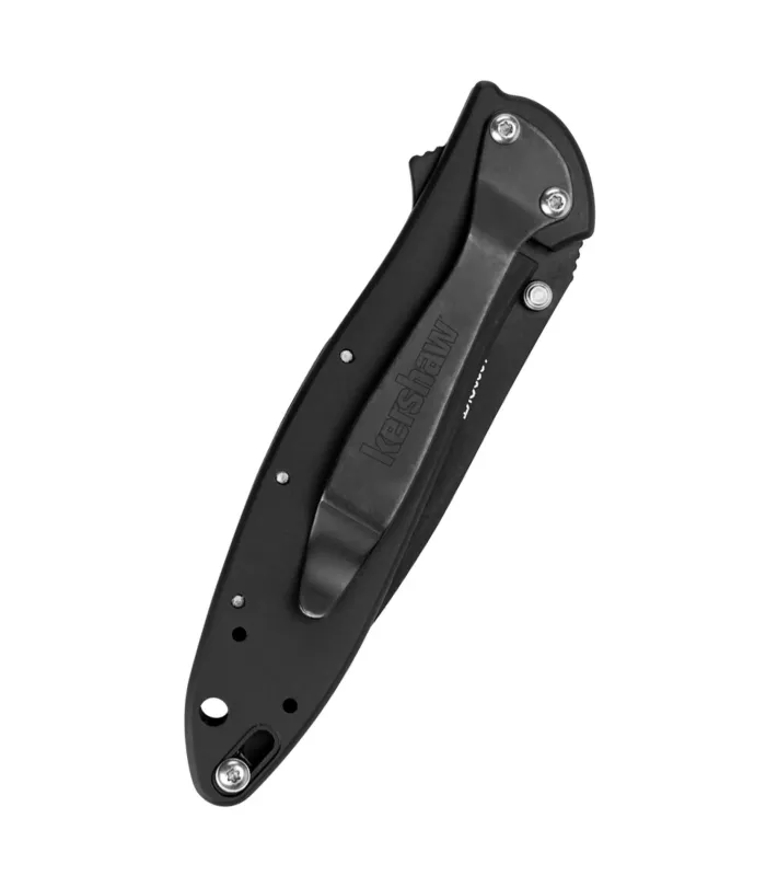 Couteau de poche Kershaw Leek, noir avec scie ⚔️
