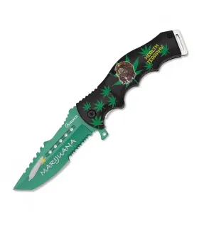 Couteau de poche Albainox Marijuana, lame de 9,3 cm. ⚔️