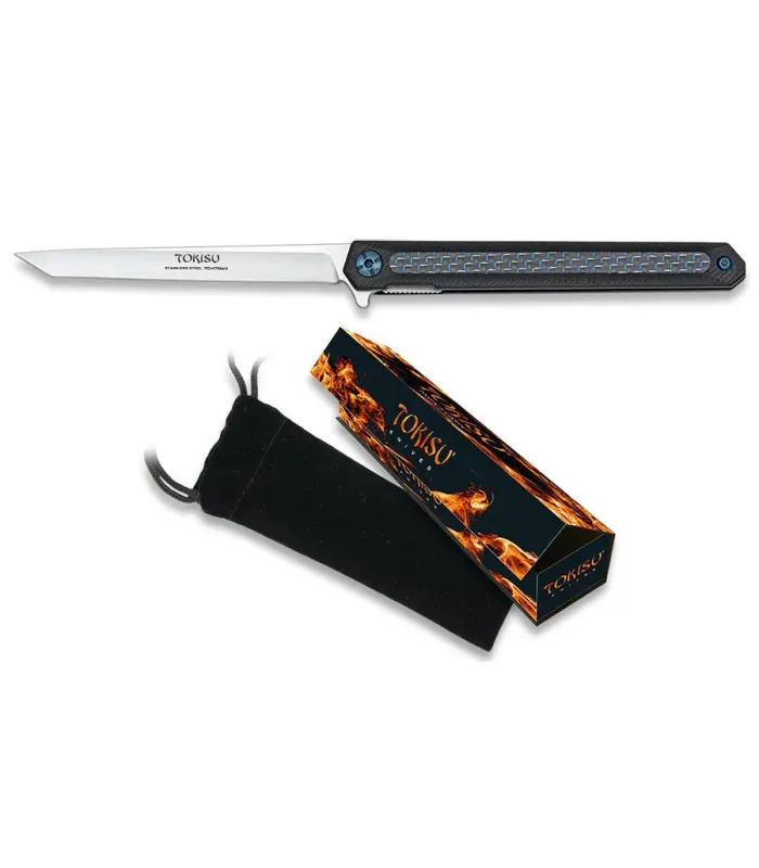 Tokisu Collection Knife with CNC Bearings in Carbon Fiber ⚔️