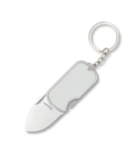 Canivete, tipo chaveiro modelo Dog Tag, lâmina de 4 cm. ⚔️