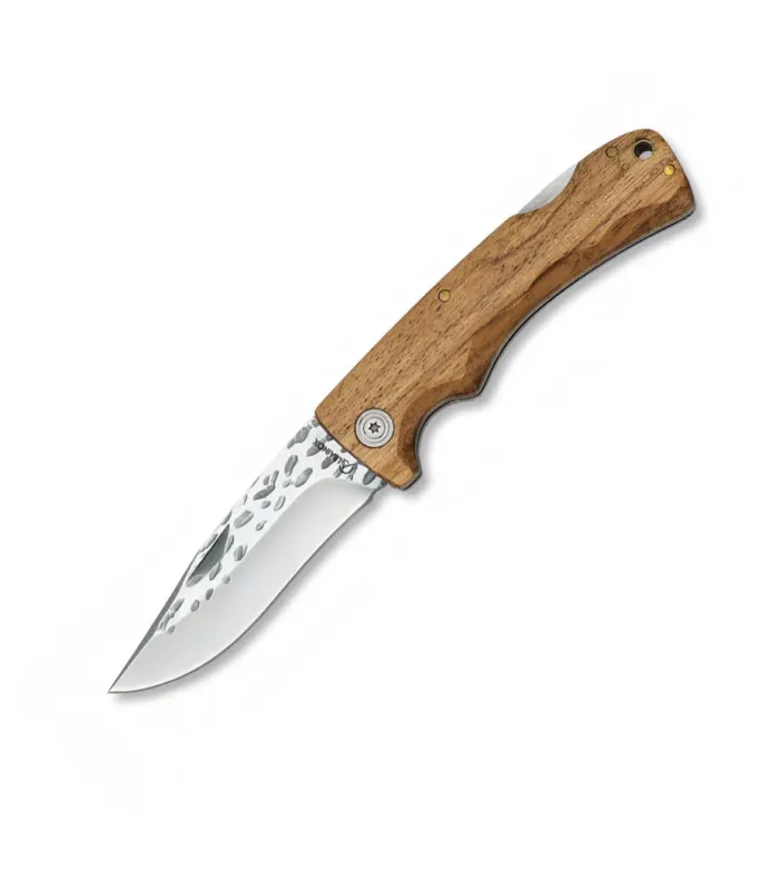 Zebra wood pocket knife, 9 cm blade. ⚔️